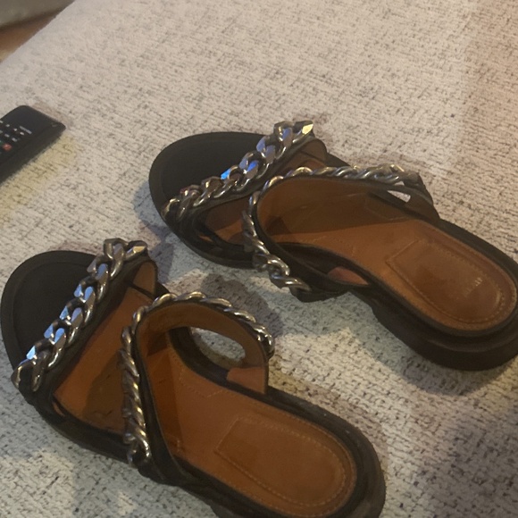 Givenchy Black and Silver Chain Sandals - Picture 2 of 4